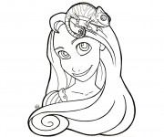 Coloriage Raiponce simple
