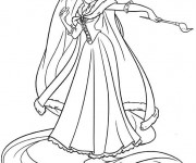 Coloriage Raiponce vise sa spatule
