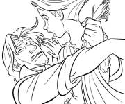 Coloriage Tangled et son amant Flynn