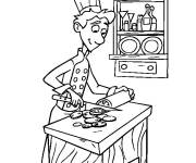 Coloriage Alfredo Linguini de Ratatouille