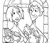 Coloriage Alfredo Linguini et Colette Tatou de Ratatouille