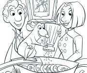 Coloriage Alfredo Linguini et Colette Tatou du film de Pixar