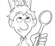 Coloriage et dessins gratuit Alfredo Linguini et R&eacute;my facile à imprimer