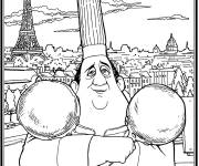 Coloriage Auguste Gusteau du film Ratatouille