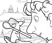 Coloriage Chef Alfredo et Chef R&eacute;my du film Ratatouille