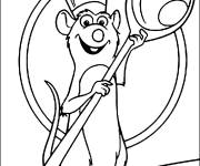 Coloriage et dessins gratuit Chef Remy souriant à imprimer