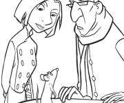 Coloriage Colette et Anton Ego de Ratatouille