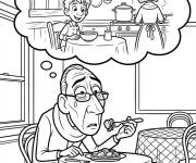 Coloriage Ego gout la soupe de Remy