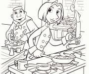Coloriage Equipe des chefs de cuisine de Ratatouille
