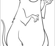 Coloriage Gros rat de Ratatouille