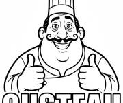 Coloriage Gusteau avec le pouce lev&eacute;