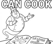 Coloriage Gusteau pr&egrave;s du livre de cuisine