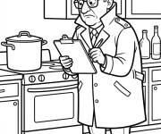 Coloriage Inspecteur sanitaire de Ratatouille