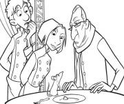 Coloriage Linguini, Colette Tatou et Anton Ego