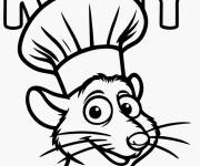Coloriage Rat Remy souriant
