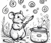 Coloriage Ratatouille style cartoon
