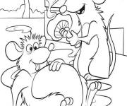 Coloriage Ratatouille style dessin anim&eacute;
