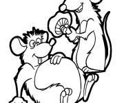 Coloriage Rats de Ratatouille R&eacute;my et Emile