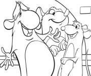 Coloriage et dessins gratuit Rats Django, Emile et R&eacute;my à imprimer