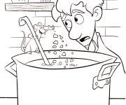 Coloriage Remy apprend &agrave; son ami &agrave; cuisiner