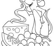 Coloriage R&eacute;my avec du fromage