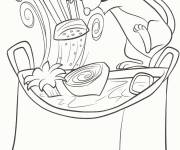 Coloriage Remy chef rat en mission de repas