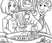 Coloriage R&eacute;my et le jeunes chefs de Ratatouille