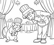 Coloriage R&eacute;my et linguine sur scene