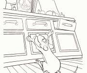 Coloriage R&eacute;my le chef en cachette