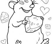 Coloriage R&eacute;my Ratatouille tenant une louche