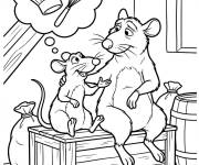 Coloriage Remy r&ecirc;ve d'etre un chef cuisine