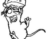 Coloriage R&eacute;my s'&eacute;chappe avec du fromage