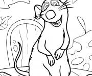 Coloriage Remy souriant &agrave; la table
