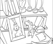 Coloriage Remy sur la table du chef