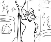Coloriage R&eacute;my tenant une louche