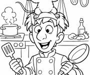 Coloriage Remy tire les ficelles de Linguini
