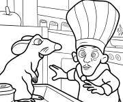 Coloriage Sc&egrave;ne o&ugrave; Skinner attrape Ratatouille