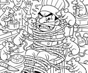Coloriage Skinner en capture par les amis de Remy