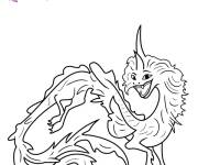 Coloriage et dessins gratuit Dragon Sisu avec modèle à colorier à imprimer