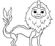 Coloriage et dessins gratuit Dragon Sisu simple pour enfant à imprimer