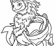 Coloriage Dragon Sisu souriant