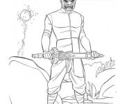 Coloriage Guerrier masqu&eacute; de Raya Et Le Dernier Dragon