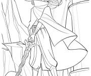 Coloriage Guerri&egrave;re princesse Raya