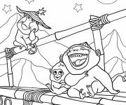 Coloriage Les Ongis Dyan, Pan et Uka