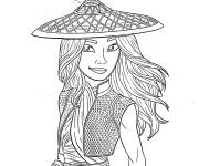 Coloriage Raya du film Raya Et Le Dernier Dragon 2022