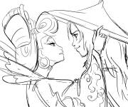 Coloriage Raya Et Le Dernier Dragon au crayon