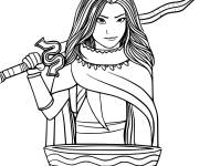 Coloriage Raya et le pot
