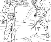 Coloriage Raya et Namaari de Raya Et Le Dernier Dragon