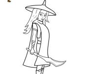 Coloriage Raya princesse du royaume Kaumandra