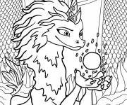 Coloriage Sisu avec la boule d'eau magique
